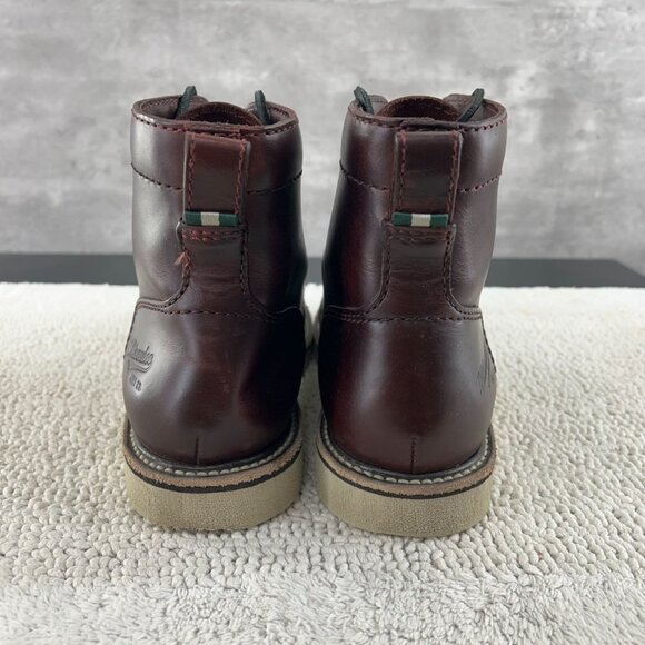 Milwaukee Moc Toe Boots Mens 10 Bradford Oxblood Leather Wedge Workwear Classic - Picture 4 of 13